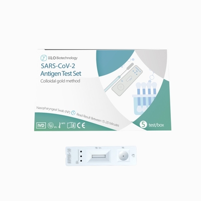 Bộ xét nghiệm kháng nguyên SARS-CoV-2 bằng nhựa 70mm Bộ tăm bông ngoáy mũi họng 5 miếng